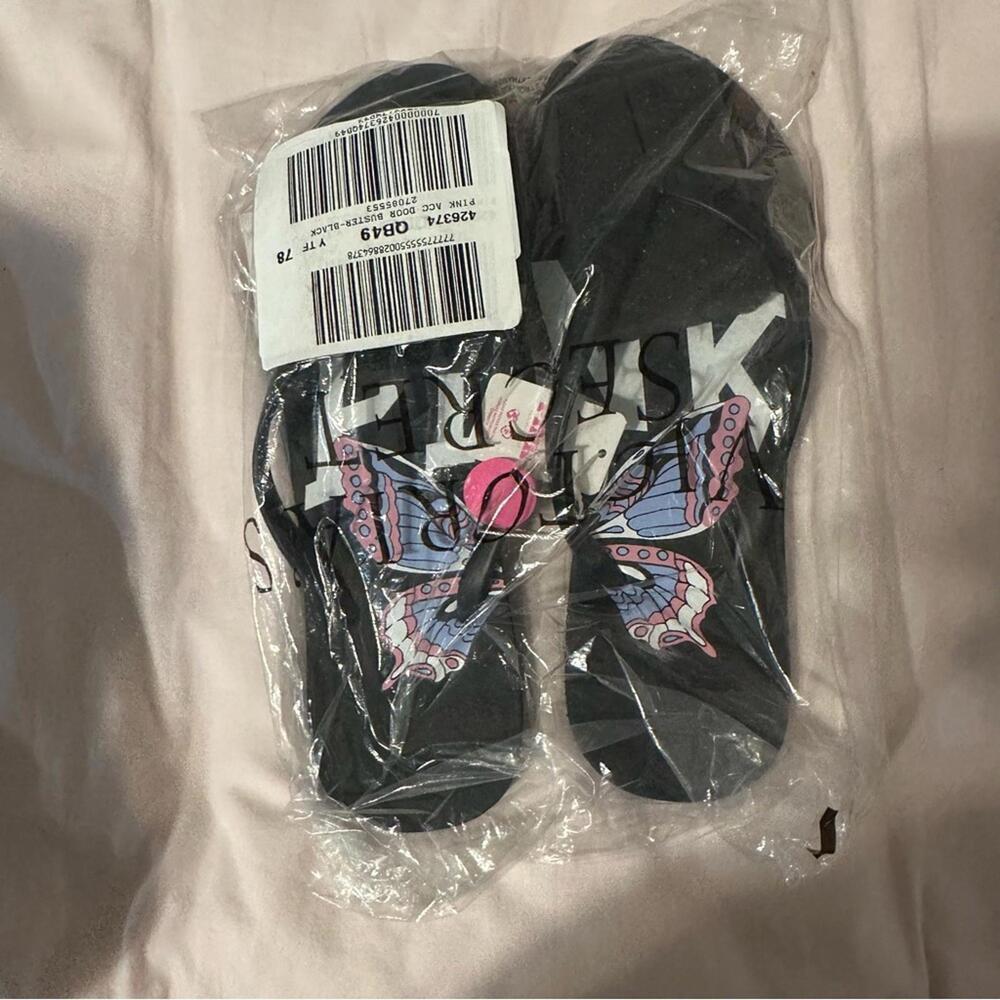 PINK Victoria Secret Butterfly Flip Flop Sandals